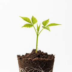 young plant in soil