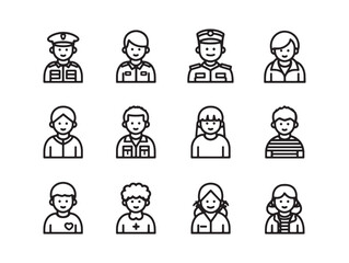 Volunteer Help Icon Line Art