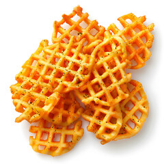 Golden Waffle-Style Snacks with Seasoning
