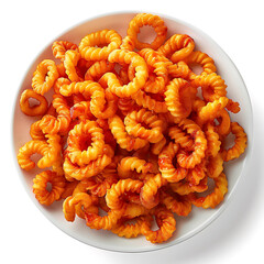 Bowl of Spiral Shaped Pasta with Tomato Sauce