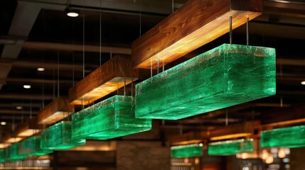 Green Glass Ceiling Lights
