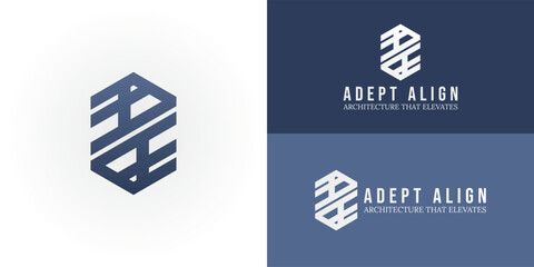 A modern geometric AA emblem enclosed in a hexagon, perfect for architectural design studios. It represents precision, creativity, and strong foundations for innovative built environments.