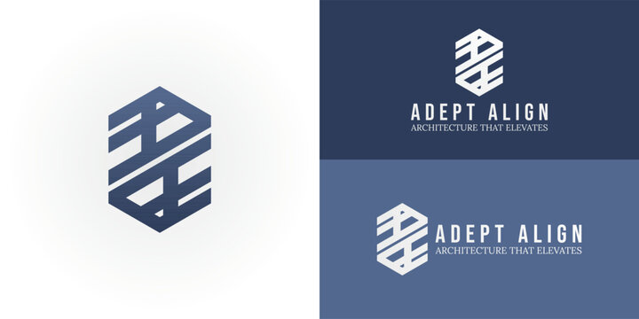 A modern geometric AA emblem enclosed in a hexagon, perfect for architectural design studios. It represents precision, creativity, and strong foundations for innovative built environments.