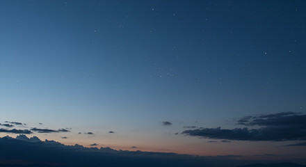 Fototapeta premium Twilight sky with scattered stars