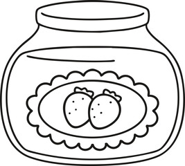 illustration of a jar of jam