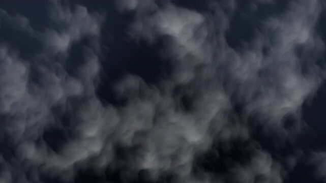 Thick, dark stormy cloud cover casting an ominous shadow. Perfect for dramatic backgrounds in design or editorial content.