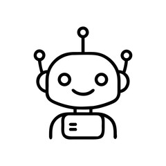 Fototapeta premium robot chatbot icon, bot operator vector