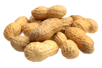 Pile of peanuts isolated on a transparent background food snack