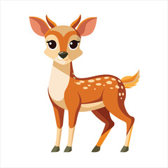 Cartoon Bambi Style Deer Vector Art