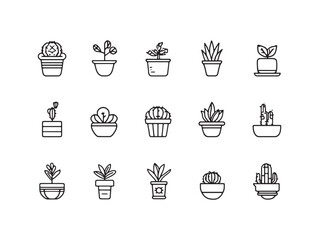 wall planter ultra minimalist 2d line art