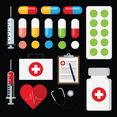 Medical Related icons and illustrations EPD Files