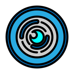 Camera Lens Vector Filled Icon Design