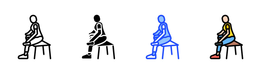 Figure Four Stretch Icon Collection With Multiple Styles