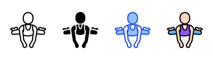 Frog Pose Icon Collection With Multiple Styles