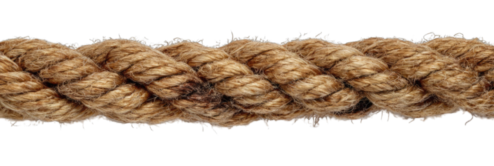 Close-up of a braided light brown rope