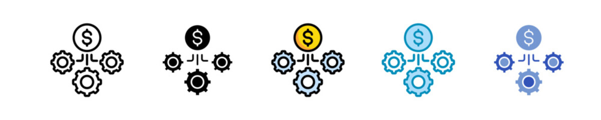 Capital Expenditure  Icon Set Multiple Style Collection
