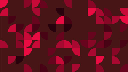 Explore a captivating abstract geometric pattern featuring dynamic curved shapes in rich red and dark brown tones, perfect for modern design projects.