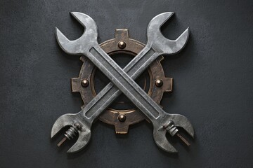 Industrial metal wrenches and gear