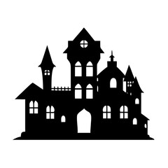 Obraz premium house on a black background
