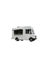 Naklejka premium White food truck