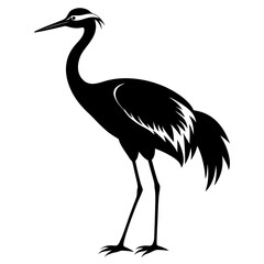Crane vector clean black silhouette design white background