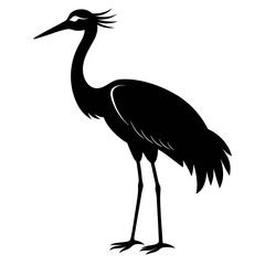 Crane vector clean black silhouette design white background