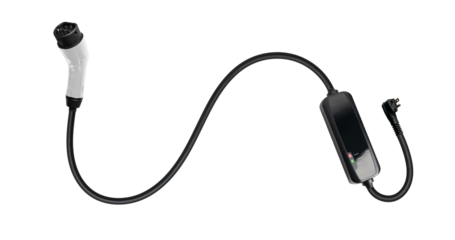 EV Charger Plug with Cable Transparent Background