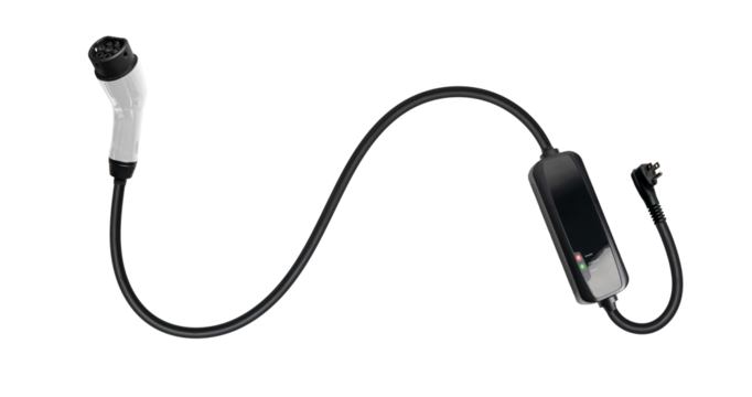 EV Charger Plug with Cable Transparent Background