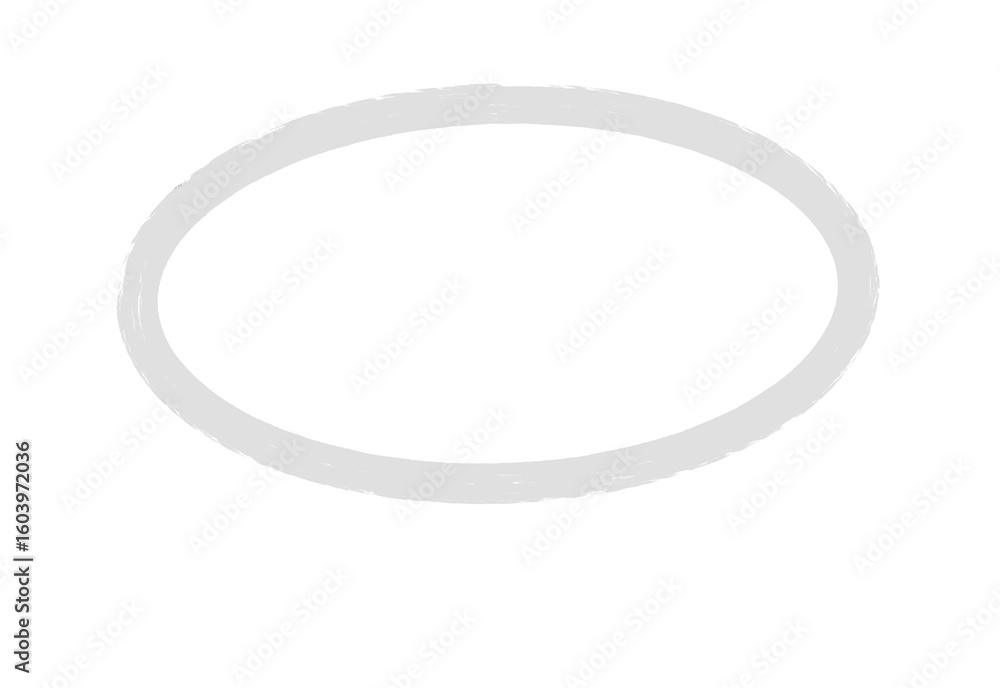 Poster distressed grey oval shape with rough brushstroke texture for artistic design elements on transparen