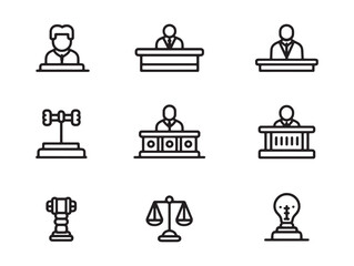 Witness Stand Minimalist Illustration