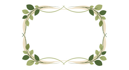 Elegant leafy border frames your message with natural beauty and organic charm