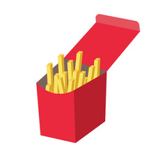 red box with french fries