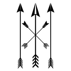 Boho Arrows Set vector clean black silhouette design white background