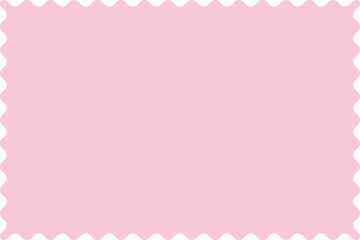 Rectangle shape frame with zig-zag edge, squiggly or scallop border with 4x6 aspect ratio for social story or presentation, card,poster, ads, vector isolated on transparent background.