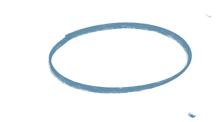 Artistic light blue painted circle with rough brushstroke texture, visually appealing for graphic designs on transparent background