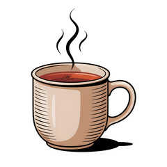 Obraz premium Enjoy a steaming mug of rich, comforting tea for a moment of pure relaxation and simple pleasure