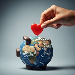 Heart Coin and Planet Piggy Bank
