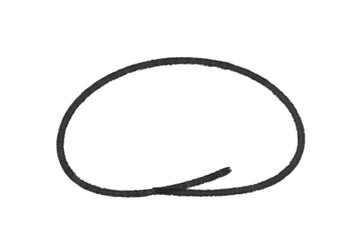 Simple doodle style pebble shape rendered in charcoal with uneven edge on transparent background