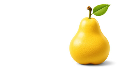 Ripe Yellow Pear Fruit  Isolated  Single  Fresh  Healthy  Juicy  Sweet  Vitamin  Organic