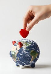 Heart Coin Symbolizing Global Kindness