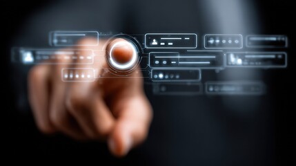 Chatbot assistant on interface offering smart customer support, automated replies, business communication, AI-powered service experience, and futuristic contact system