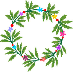christmas wreath with holly