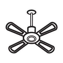 Obraz premium Ceiling Fan Icon vector