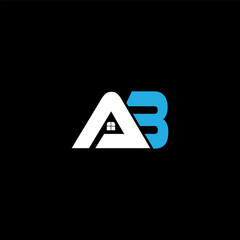 AB Monogram Fusion - Elegant Minimal Letter logo Design