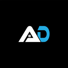 AD Monogram Fusion - Elegant Minimal Letter logo Design
