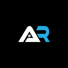 AR Monogram Fusion - Elegant Minimal Letter logo Design