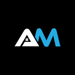 AM Monogram Fusion - Elegant Minimal Letter logo Design