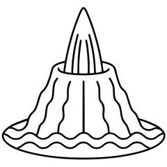 Fly Geyser line art vector