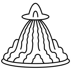 Fly Geyser line art vector