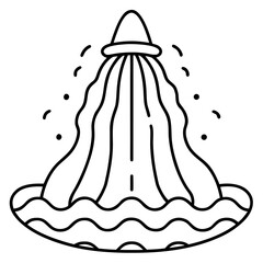 Fly Geyser line art vector